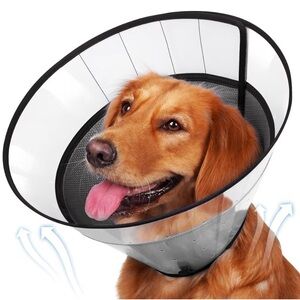 BARKLESS Soft Dog Medium Cone Dark Grey Clear